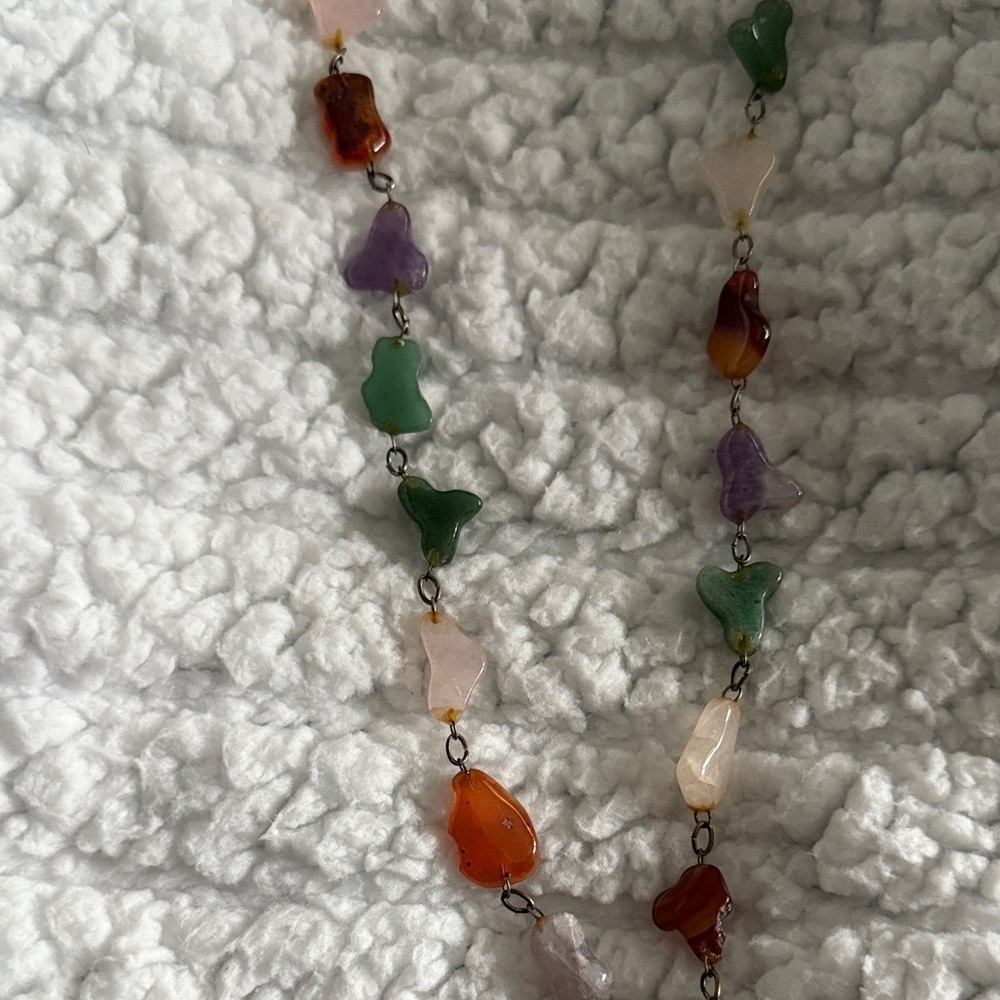 Chic Multicolor Stone Necklace - image 3